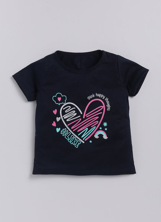 Mommy Club 'Think Happy Thoughts' Positive Vibes Tee, Sizes 2-6 Years