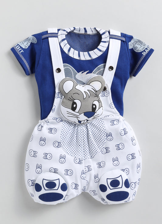 "Mommy Club Adorable Mouse & Bunny Themed Overalls Set, Sizes 0-18 Months"