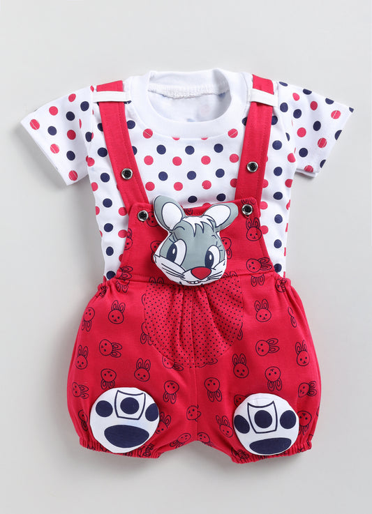 "Mommy Club Adorable Mouse & Bunny Themed Overalls Set, Sizes 0-18 Months"